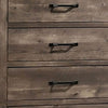 Fiza 52 Inch Tall Dresser Chest 5 Gliding Drawers Rustic Gray Solid Wood By Casagear Home BM300699