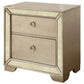 Leena 30’ Nightstand Mirror Trim 2 Drawers Champagne Gold By Casagear Home BM300705