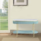 Ville 48’ Sofa Console Table Faux Marble Top White Teal By Casagear Home BM300714