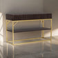 Bran 48’’ Sofa Console Table Gold Steel Base Brown Wood By Casagear Home BM300727