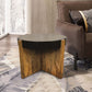 Oza 24’ Side Table Distressed Top Crossed Base Brown By Casagear Home BM300768