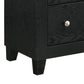 Yoh 47’’ 4 Drawer Dresser Chest Marble Top Metal Black By Casagear Home BM300825