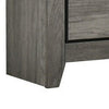 Lei 26’’ 2 Drawer Nightstand Sleek Metal Handles Gray Wood By Casagear Home BM300828