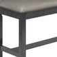 48’ Dining Bench Padded Seating Gray Upholstery Black By Casagear Home BM300873