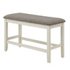 Mon 40’ Counter Height Dining Bench Padded Seat Chalk Gray By Casagear Home BM300875