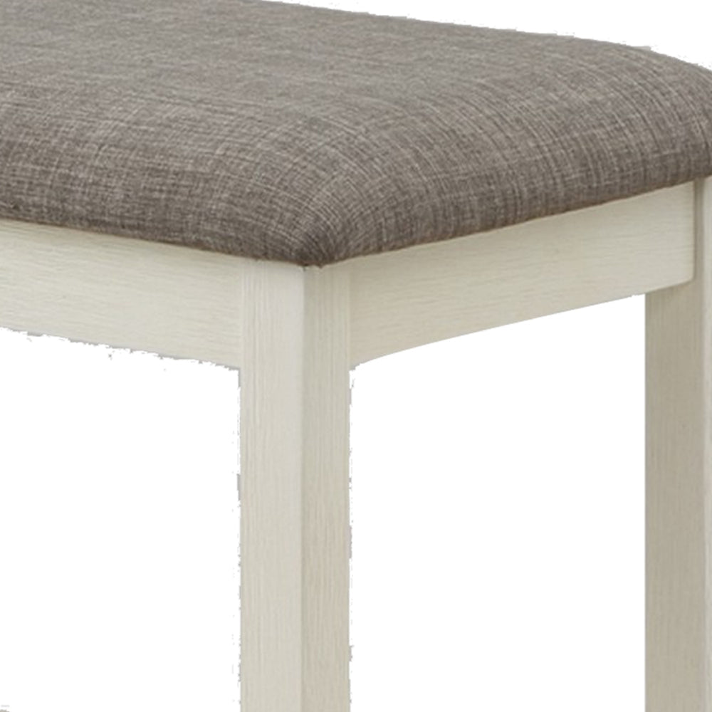 Mon 40’ Counter Height Dining Bench Padded Seat Chalk Gray By Casagear Home BM300875