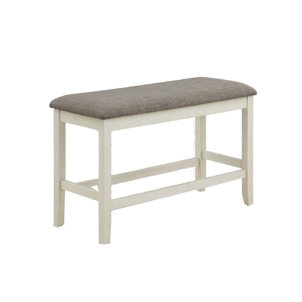 Mon 40’ Counter Height Dining Bench Padded Seat Chalk Gray By Casagear Home BM300875