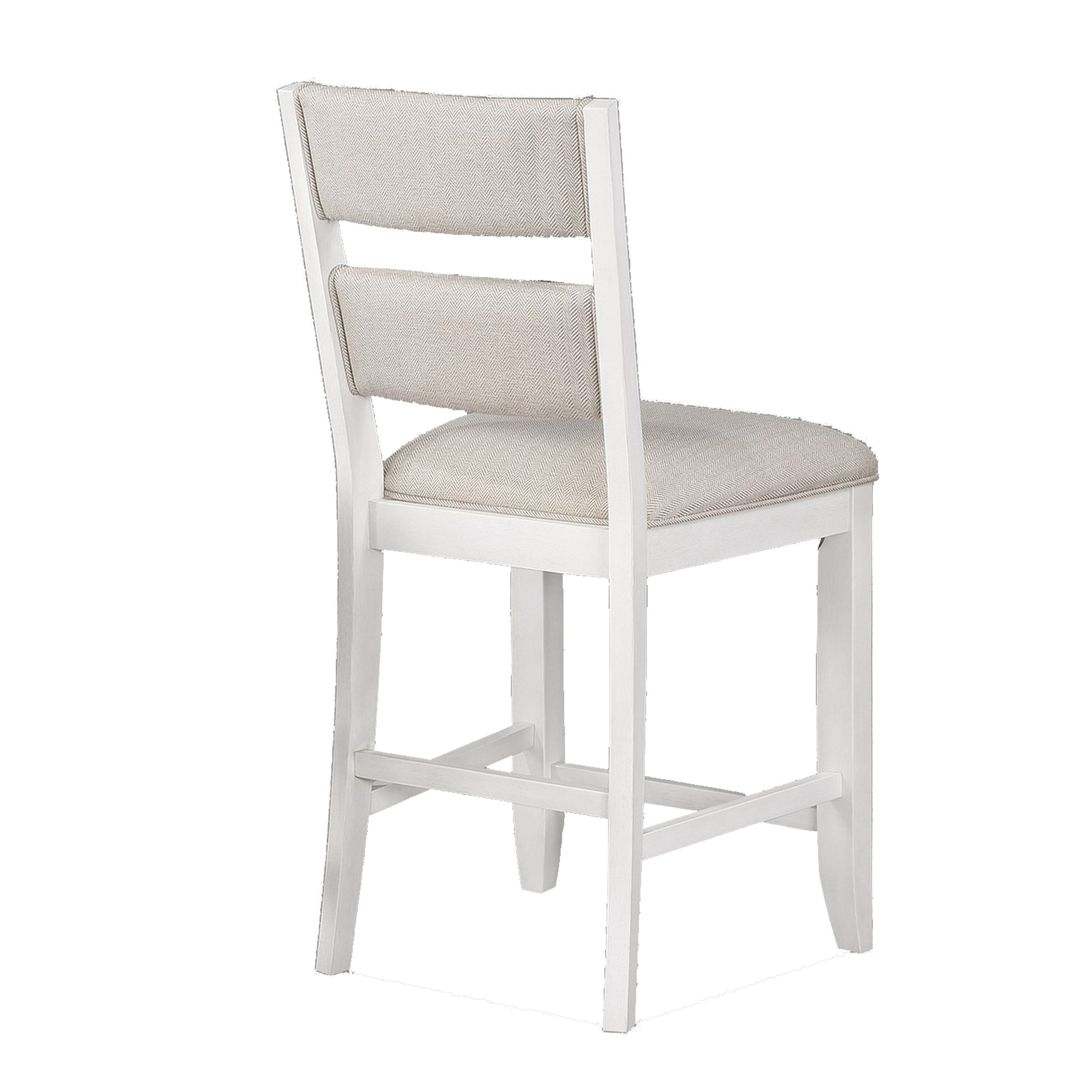 Kith 24’’ Counter Height Chairs Set of 2 Padded Seat White By Casagear Home BM300882