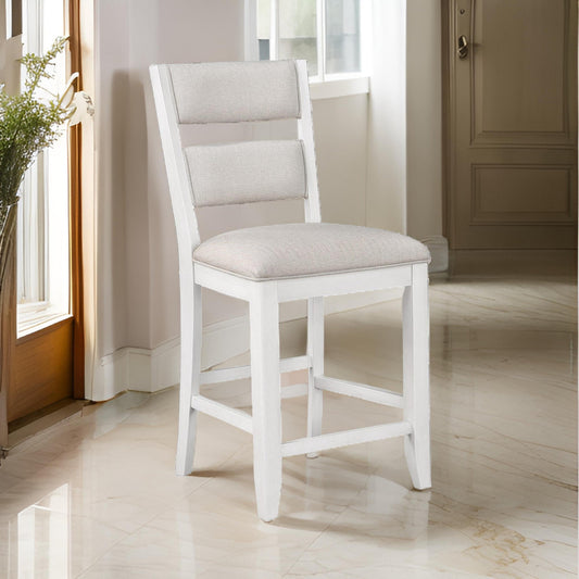 Kith 24’’ Counter Height Chairs Set of 2 Padded Seat White By Casagear Home BM300882