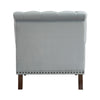 Parry 34 Inch Tufted Accent Chair Gray Velvet Fabric Brown Turned Legs By Casagear Home BM300942