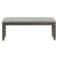 Rome 48’ Bench Gray Fabric Padded Seat Antique Gray Wood By Casagear Home BM300989