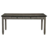 Rome 72 Inch Wood Dining Table 6 Drawers Two Tone Finish Round Handles By Casagear Home BM300991