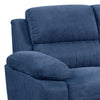 Hugh 58 Inch Loveseat Blue Fabric Pillow Armrests Channel Tufted Back By Casagear Home BM301136