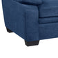 Hugh 80 Inch Modern Sofa Blue Fabric Pillow Armrests Channel Tufted By Casagear Home BM301137