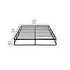 Zena 9 Inch California King Mattress Foundation Black Steel 12 Slats By Casagear Home BM301192