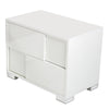 Cid Mina 24’’ Nightstand 2 Drawers Lacquer Finish White By Casagear Home BM301303