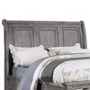 Demi King Size Bed Sleigh Headboard 2 Storage Drawers Oak Gray Wood By Casagear Home BM301329