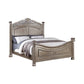 Aza Traditional Wood California King Bed, Leaf Carvings, Champagne Gold By Casagear Home