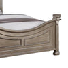 Aza Traditional Wood King Size Bed Leaf Carvings Champagne Gold Finish By Casagear Home BM301361