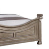 Aza Traditional Wood Queen Size Bed Leaf Carvings Champagne Gold Finish By Casagear Home BM301362