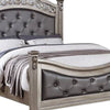 Jax California King Bed Button Tufted Upholstered Headboard Champagne By Casagear Home BM301363