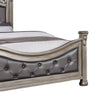 Jax California King Bed Button Tufted Upholstered Headboard Champagne By Casagear Home BM301363