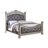 Jax Traditional Queen Size Bed, Tufted Upholstered Headboard, Champagne By Casagear Home