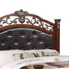 Jax Traditional Queen Size Bed Tufted Upholstered Headboard Cherry Brown By Casagear Home BM301371