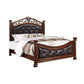 Jax Traditional Queen Size Bed, Tufted Upholstered Headboard, Cherry Brown By Casagear Home