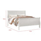 Nin King Size Sleigh Bed Minimalist Style Headboard Classic White Wood By Casagear Home BM301421