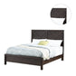 Yale Platform California King Bed Walnut Brown Crossed Accent Panel Design By Casagear Home BM301447