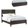 Yale Platform California King Bed Walnut Brown Crossed Accent Panel Design By Casagear Home BM301447