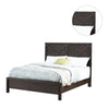 Yale Platform Queen Size Bed Crossed Accent Panel Dark Walnut Brown By Casagear Home BM301449