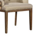 28’’ Dining Chair Tufted Backrest Nailhead Trim Beige By Casagear Home BM301518