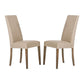 18’’ Dining Chair Set of 2 Beige Vegan Faux Leather By Casagear Home BM301700