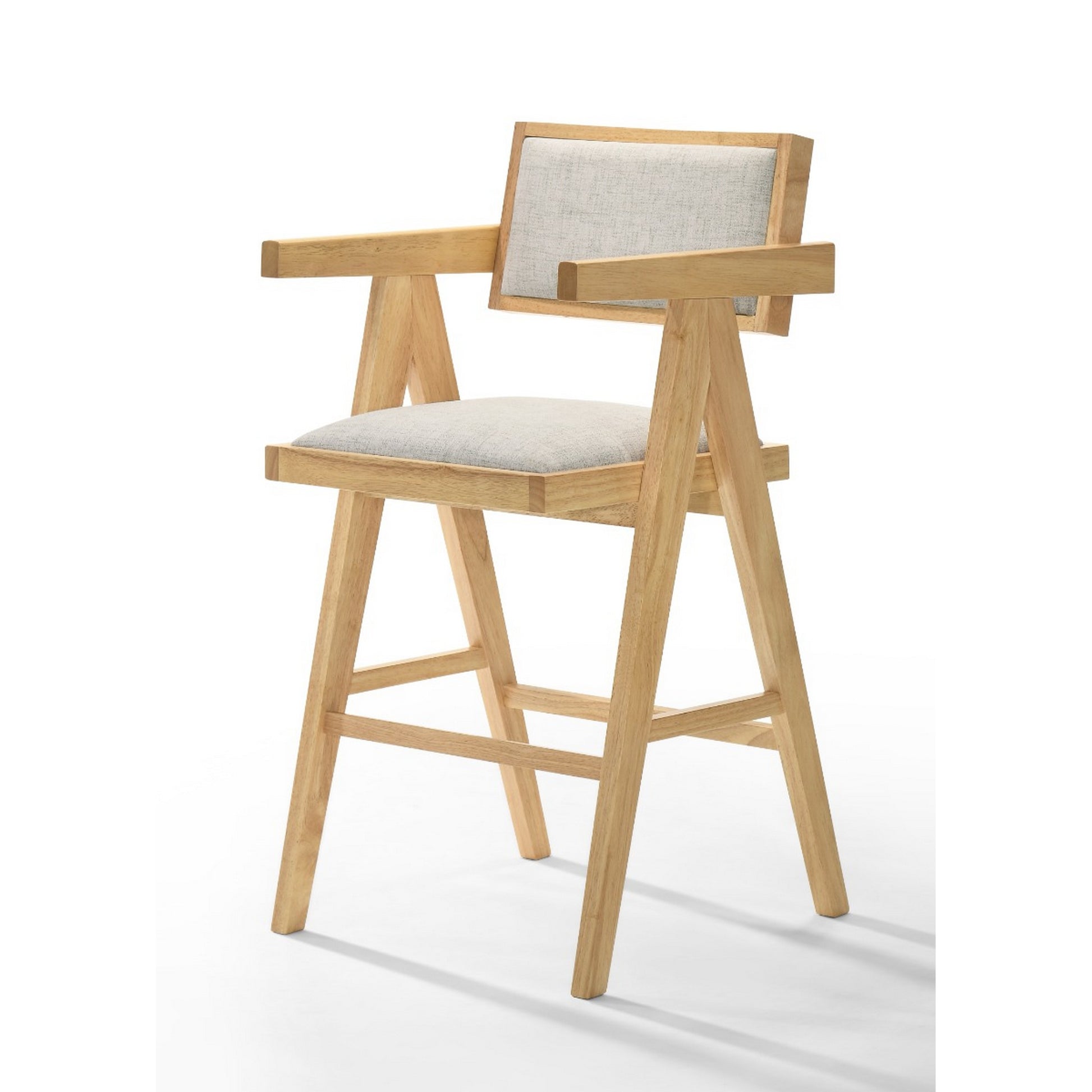 Cid Uno 26’’ Counter Stool Set of 2 Beige Fabric Set of 2 By Casagear Home BM301764