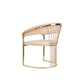 24’’ Dining Chair Beige Velvet Seat Gold Cantilever Windsor By Casagear Home BM301777