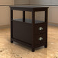 24" Wood Nightstand, 2 Drawers, 1 Shelf, Cup Handles, Brown By Casagear Home