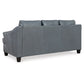 88 Inch Modern Plush Sofa Loose Pillow Back Charcoal Gray Leather By Casagear Home BM302033