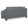 88 Inch Modern Plush Sofa Loose Pillow Back Charcoal Gray Leather By Casagear Home BM302033