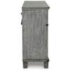 66 Inch Wide Wood Dresser with 7 Drawers Bar Handles Bun Feet Gray By Casagear Home BM302043