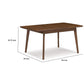 64 Inch Wood Extendable Dining Table with Tapered Legs Wood Grain Brown By Casagear Home BM302049