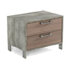 Noe Billy 26 Inch Nightstand 2 Drawers Gray Faux Concrete Oak Laminate By Casagear Home BM302083