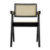 Cid Ayla 21 Inch Retro Dining Chair Woven Rattan Back Black Wenge Finish By Casagear Home BM302113