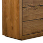 Lier 48 Inch Tall Dresser Chest Brown Wood 5 Drawers Integrated Handles By Casagear Home BM302140