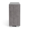 Reno 58 Inch Dresser 6 Drawers Chrome Handles Chrome Bracket Legs Gray By Casagear Home BM302182