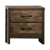 Dyna 24 Inch Wood Nightstand 2 Drawers Bar Handles Rich Textured Brown By Casagear Home BM302186