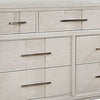 Varos 58 Inch Wide Dresser Chest 7 Drawers Nickel Bar Handles White By Casagear Home BM302192