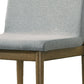 19 Inch Dining Chair Set of 2 Gray Fabric Parson Style Cushioned Seat By Casagear Home BM302204