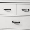 Jermy 47 Inch Tall Dresser 5 Drawers Black Handles Crisp White Finish By Casagear Home BM302229